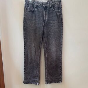 rag & bone Miramar Terry Cotton Women’s Washed Black Straight leg Jeans